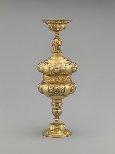Two double standing cups (trussing cups)