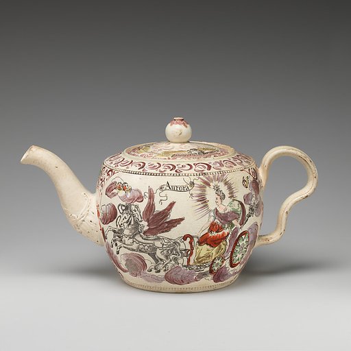 Teapot with Aurora riding in her chariot