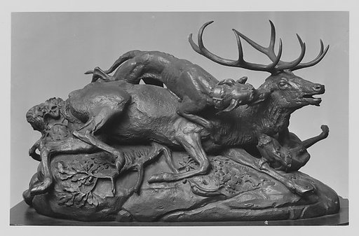 Ten-Point Stag Brought Down by Two Scotch Hounds