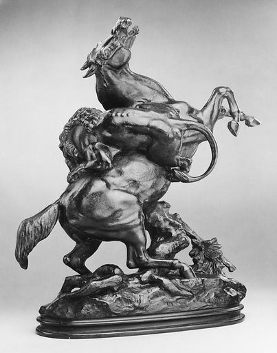Horse Surprised by a Lion