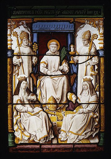 Saint Bruno, founder of the Carthusian Order, with other saints