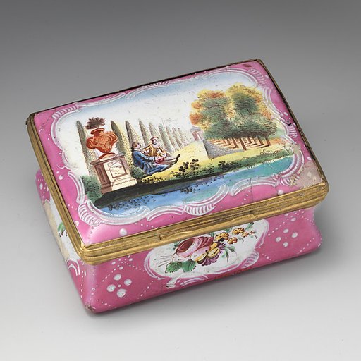 Snuffbox with garden scene