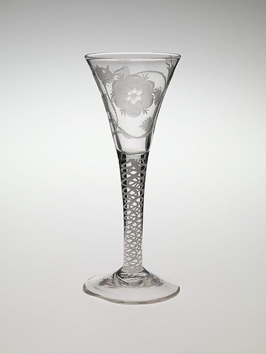 Wineglass with Jacobite emblems