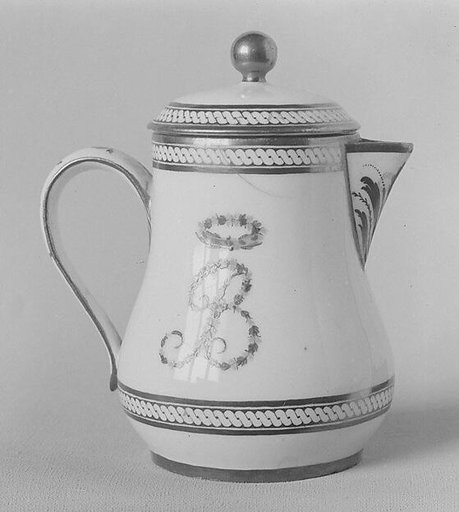 Milk jug with cover (part of a traveling tea service)