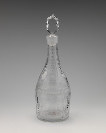 Decanter with stopper (one of a pair)