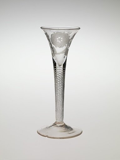 Wineglass with Jacobite emblems