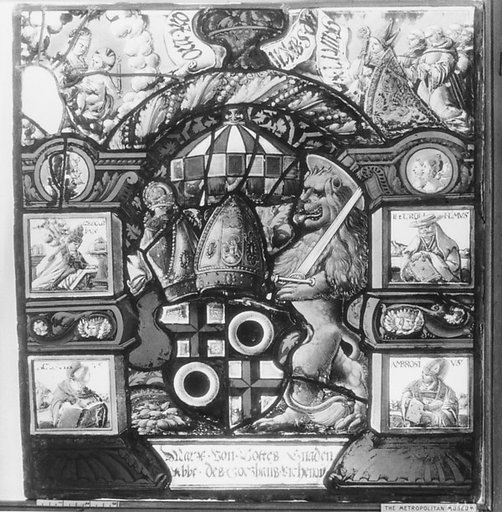 Panel with arms of an abbot of Lichenow