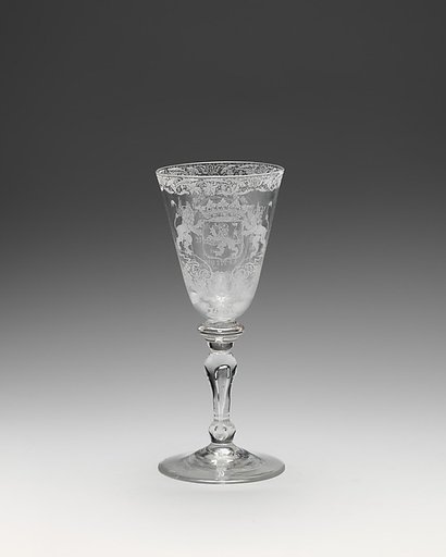 Wineglass with arms of the Province of Overyssel