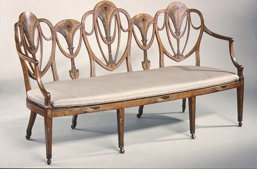 Triple-back chair settee