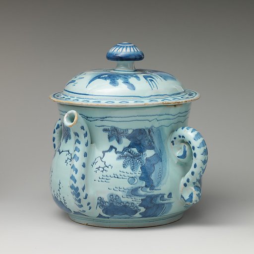 Posset pot with cover