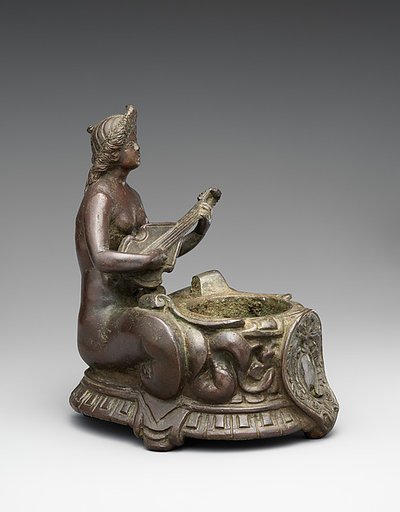 Mermaid playing a lute