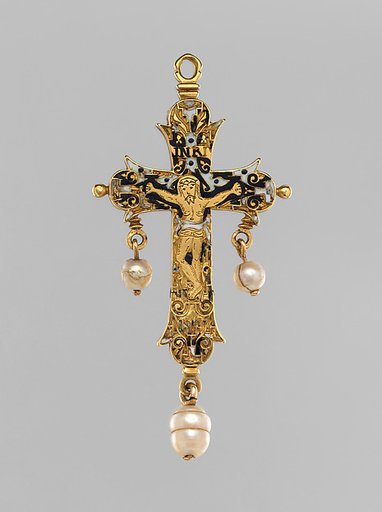 Reliquary crucifix pendant