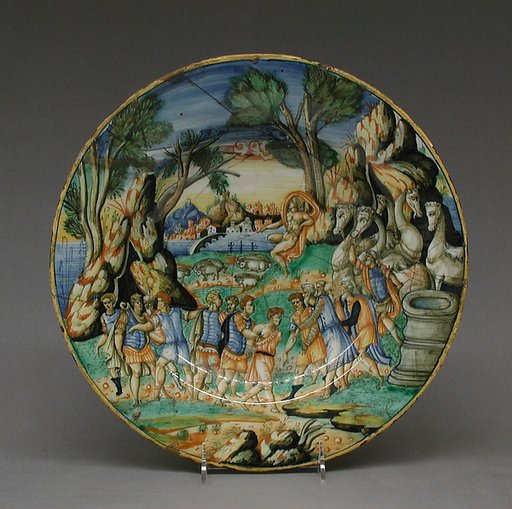 Plate with Joseph sold by his brothers