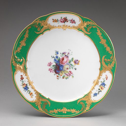 Plate (assiette à palmes) (1 of 102) (part of a service)