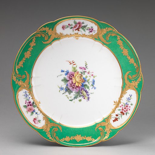 Plate (assiette à palmes) (1 of 102) (part of a service)