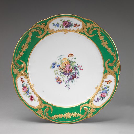 Plate (assiette à palmes) (1 of 102) (part of a service)