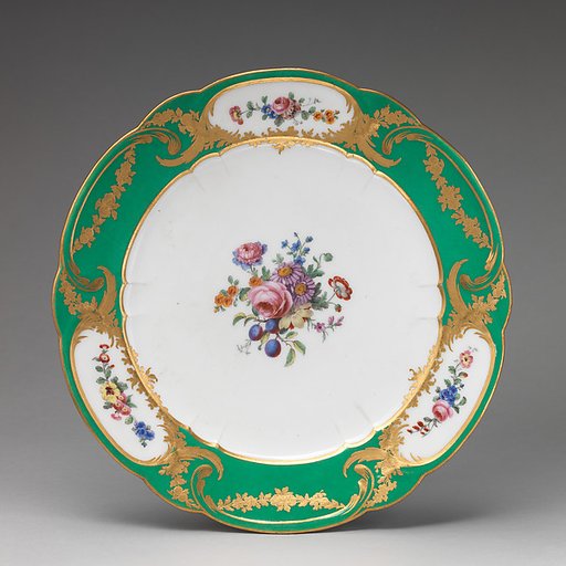 Plate (assiette à palmes) (1 of 102) (part of a service)