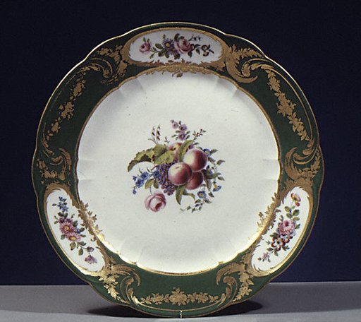 Plate (assiette à palmes) (1 of 102) (part of a service)