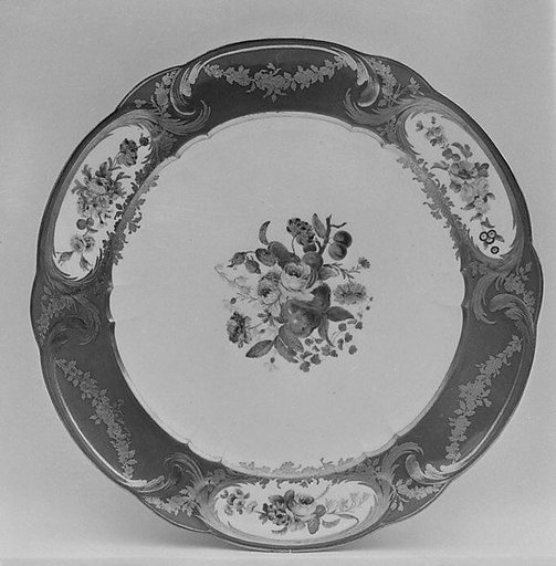 Plate (assiette à palmes) (1 of 102) (part of a service)