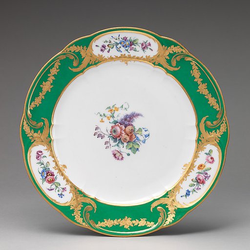Plate (Assiette à palmes) (1 of 102) (part of a service)