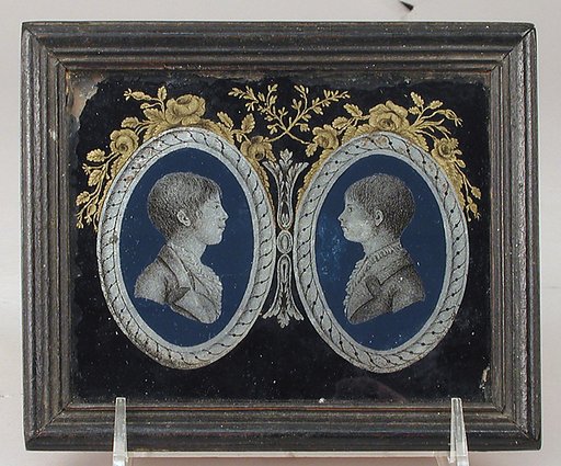 Panel with portraits of two boys