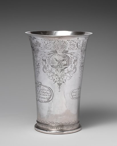 Beaker with three scenes from the Story of Tobit