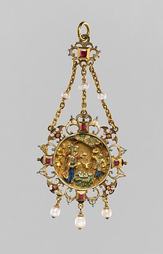 Pendant with relief of Adoration of the Sheperds