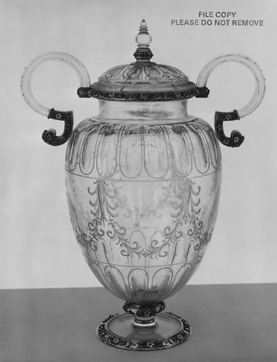 Two-handled vase with cover