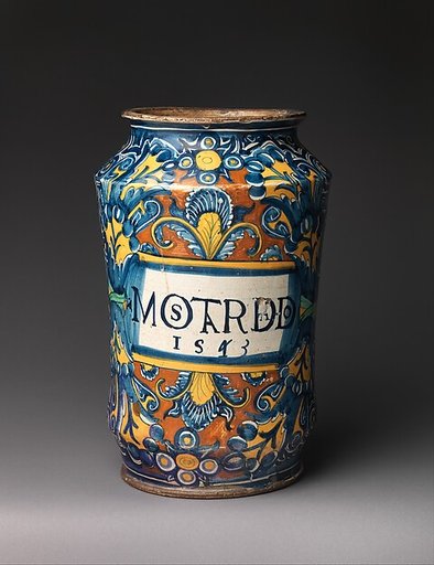Storage jar (albarello) for mostarda
