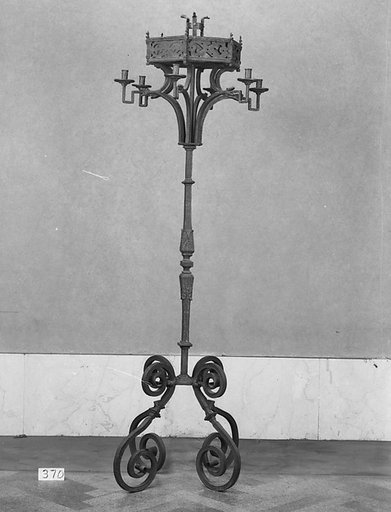 Pair of standing candelabra