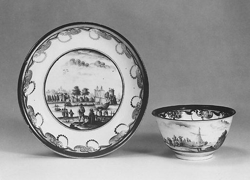Teabowl and saucer