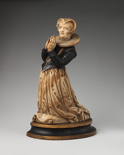 Kneeling woman