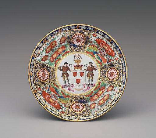 Plate with arms and motto of Earl of Errol