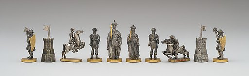 Thirty Years War chessmen (32) and board
