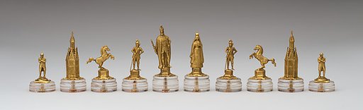 Gothic revival figures chessmen (32)