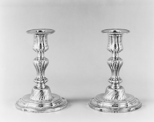 Pair of candlesticks (part of a toilet service)