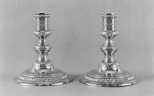 Pair of candlesticks (part of a toilet service)