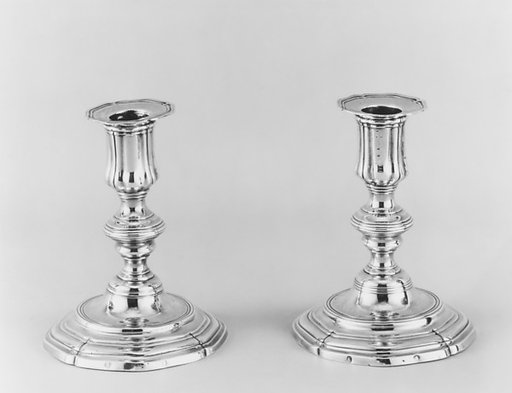 Pair of candlesticks (part of a toilet service)