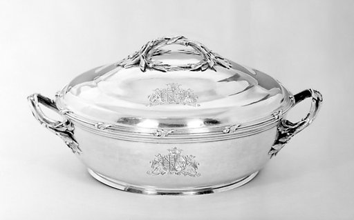 Dish with cover (one of a pair)