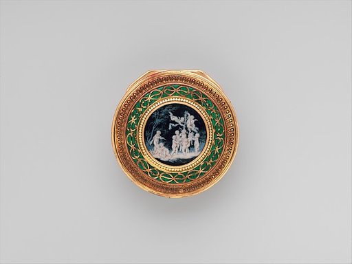 Snuffbox with scenes of putti at play