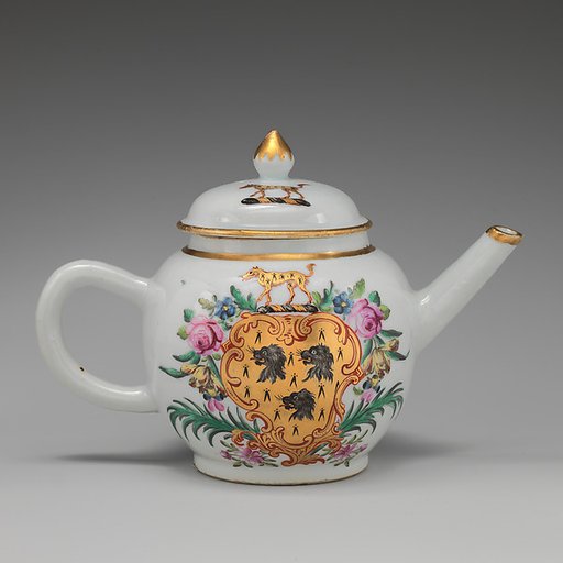 Teapot with arms of the Hayes family (part of a service)