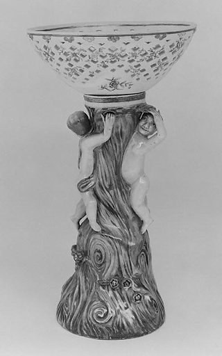 Fruit basket and stand (one of a pair)