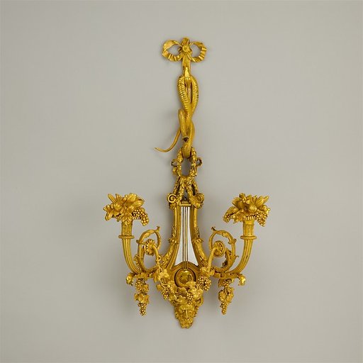 Pair of two-light wall brackets