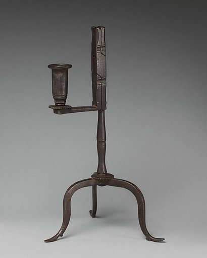Candlestick and rushlight holder