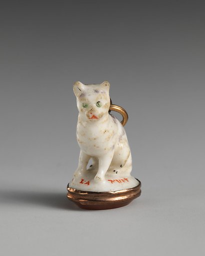 Miniature seal in the form of a cat