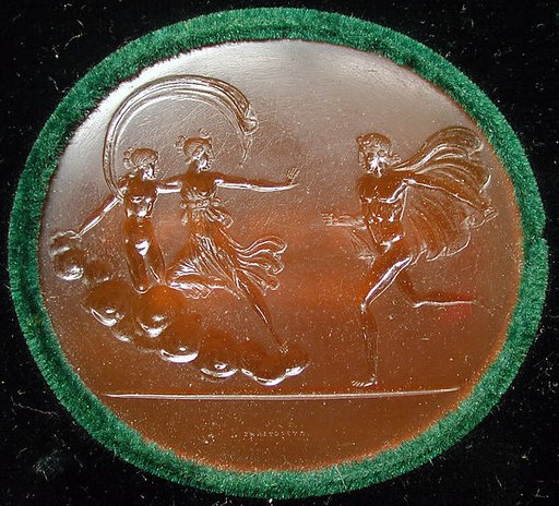 Diana protecting Erigone from the fury of Orestes