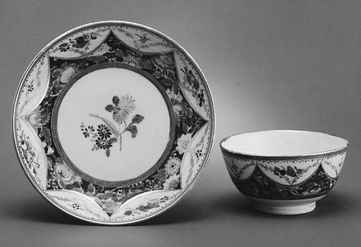 Teabowl and saucer