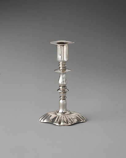 Miniature candlestick (one of a pair)