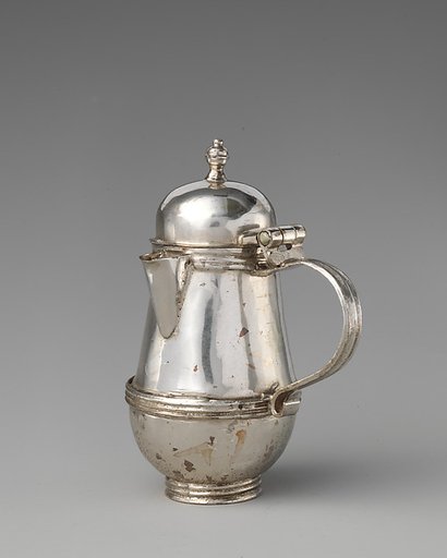 Miniature coffeepot with hinged cover
