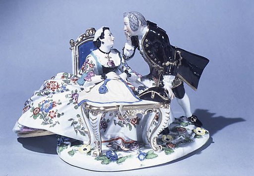 Lovers at a sewing table